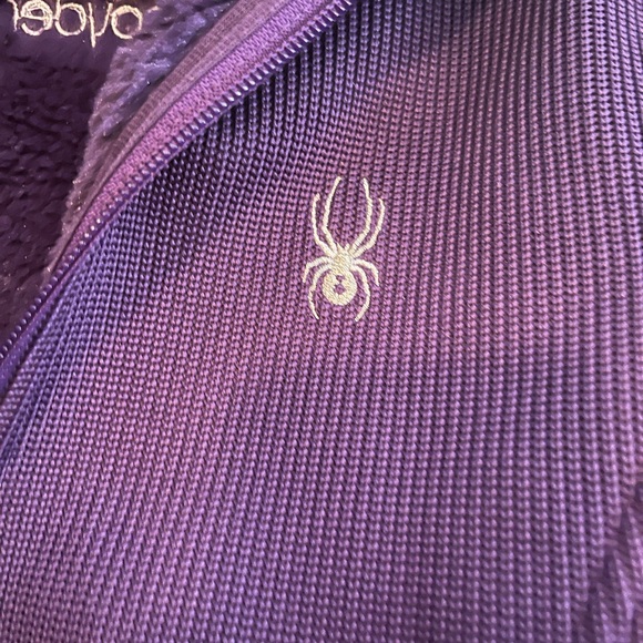 Spyder Royal Purple Zip Thermal Fleece Jacket - S - Picture 4 of 8